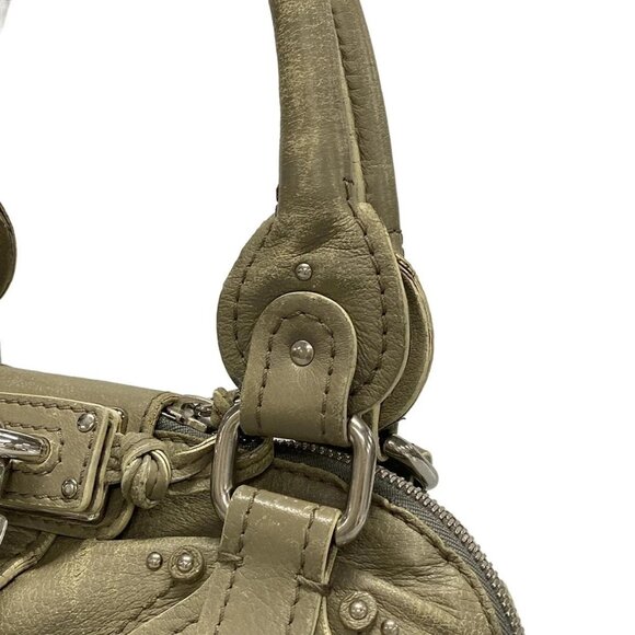 Auth Chloe Paddington Gray Leather Handbag - Picture 10 of 16